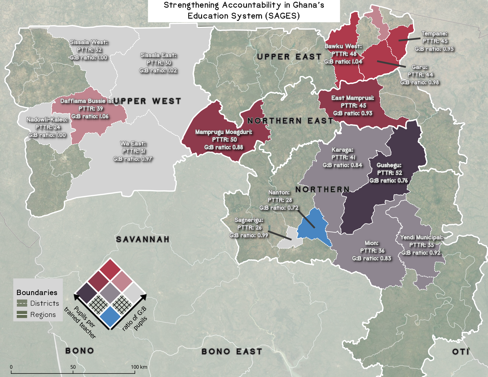 Ghana Educational Statistics map