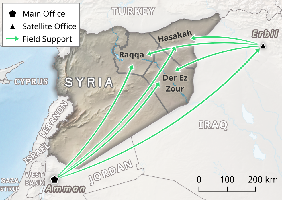 Syria Humanitarian Support proposal map